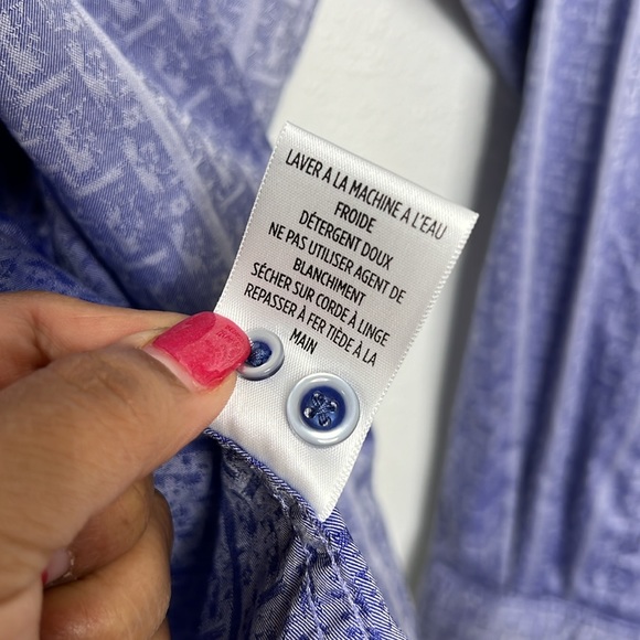 Robert Graham Blue Boho Abstract Dressy Button Down Shirt Extra Large - Picture 9 of 12